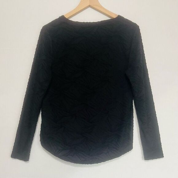 Simply Vera Vera Wang Long Sleeve Black Blouse  Size S  EUC - Picture 2 of 5